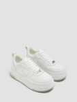 Leather casual retro trainer