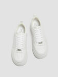 Leather casual retro trainer